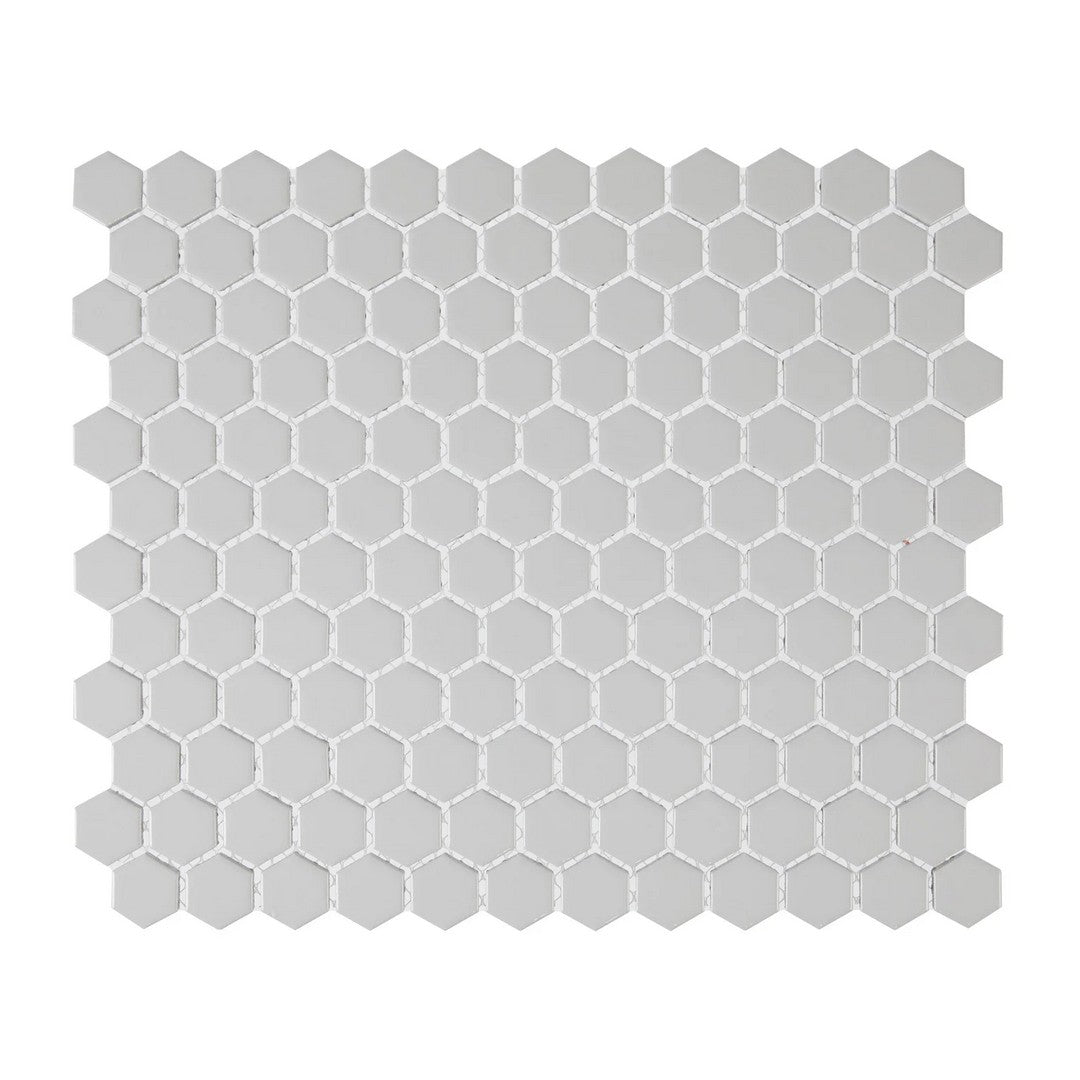 CommodiTile Carrollton 10.04" x 11.54" Pressed Gloss Porcelain 1" Hexagon Mosaic
