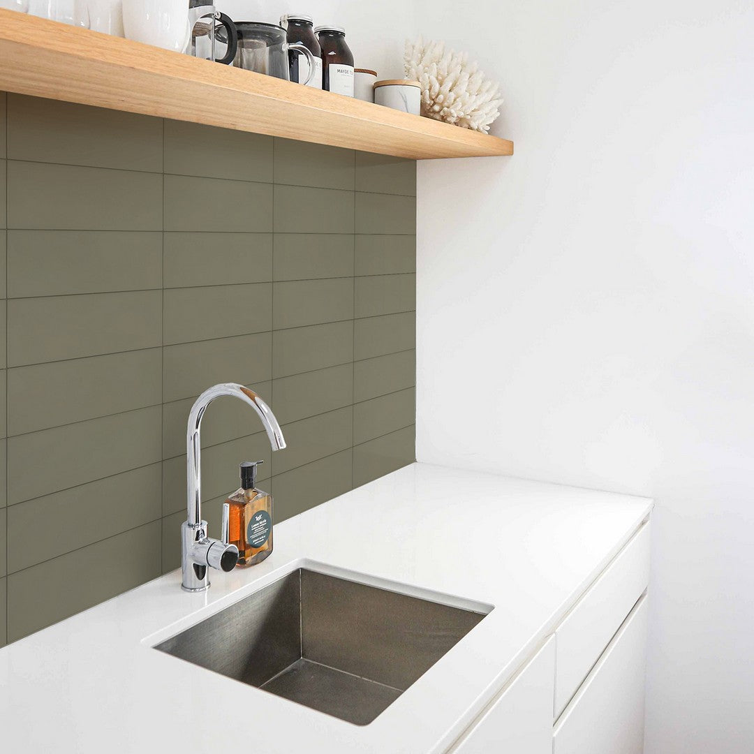 CommodiTile-Carrollton-4"-x-12"-Pressed-Gloss-Ceramic-Wall-Tile-Khaki-Gloss