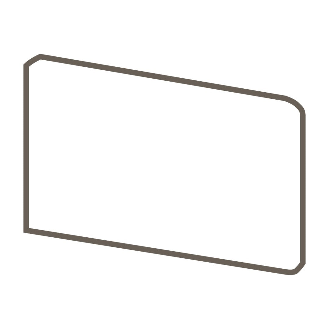 Daltile-Colormatch-SCL4369M---3-x-6-Ceramic-Left-Bullnose-Corner-Valentine