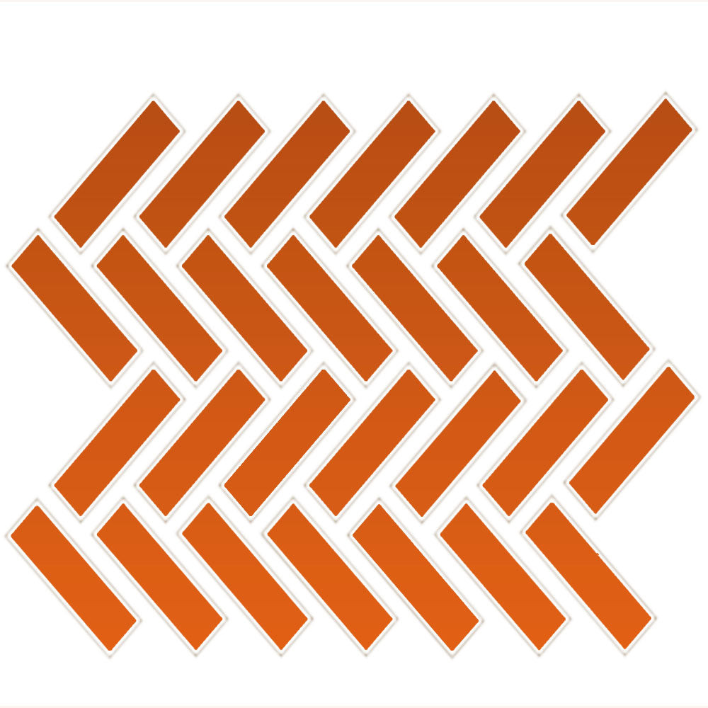 Daltile-Color-wheel-Mosaic-9-x-12-Ceramic-1x3-Herringbone-Mosaic-Orange-Burst