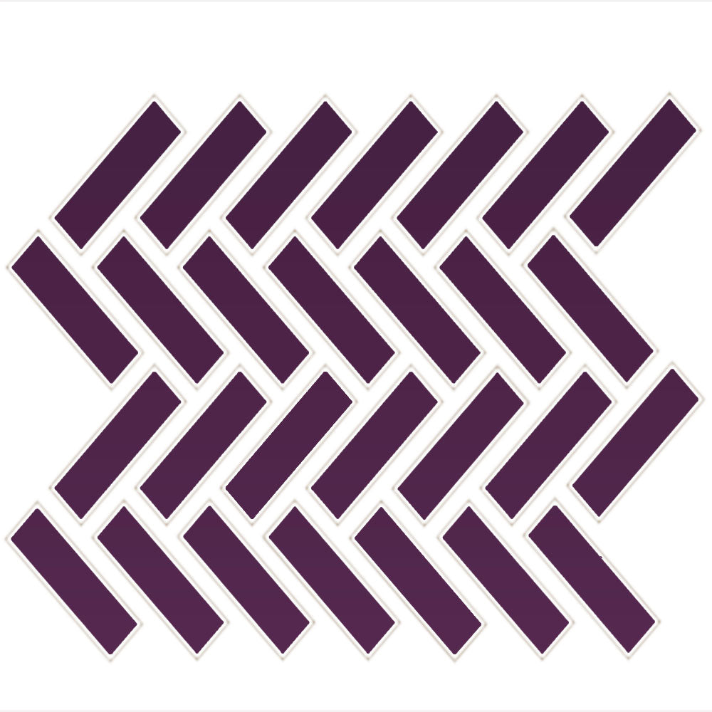Daltile-Color-wheel-Mosaic-9-x-12-Ceramic-1x3-Herringbone-Mosaic-Plum-Crazy