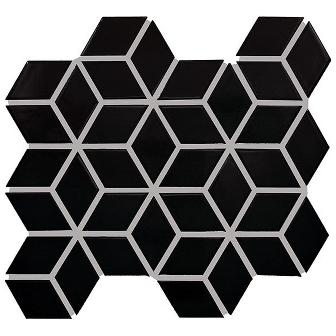 Daltile-Color-wheel-Retro-12-x-13-Matte-Ceramic-2x3-3D-Cube-Mosaic-Matte-Black