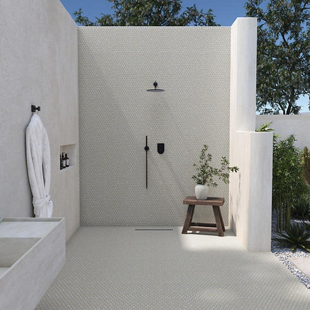 Daltile-Keystone-12-x-22-Matte-Porcelain-1-Organic-Penny-Mosaic-Deep-Sea-Blend