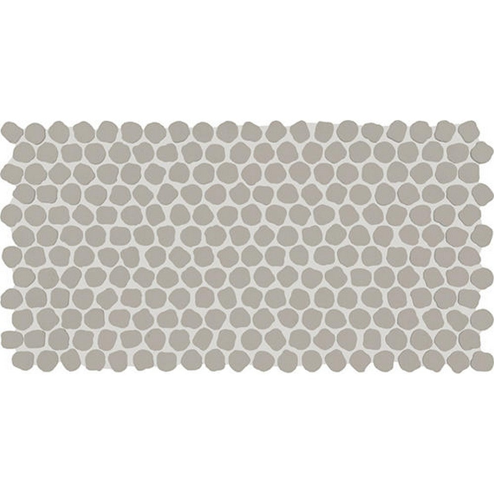 Daltile-Keystone-12-x-22-Matte-Porcelain-1-Organic-Penny-Mosaic-Urban-Putty