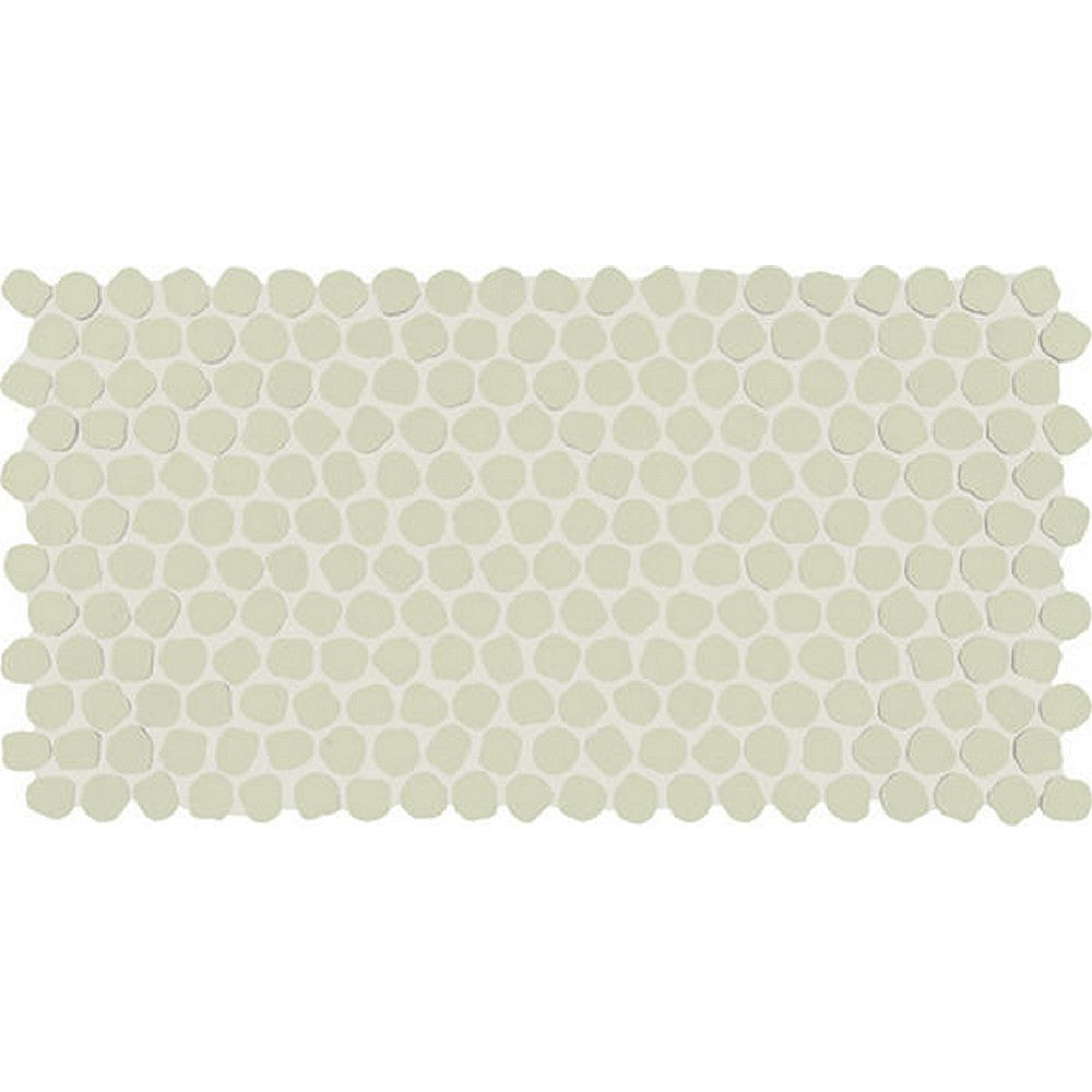 Daltile-Keystone-12-x-22-Matte-Porcelain-1-Organic-Penny-Mosaic-Arctic-White