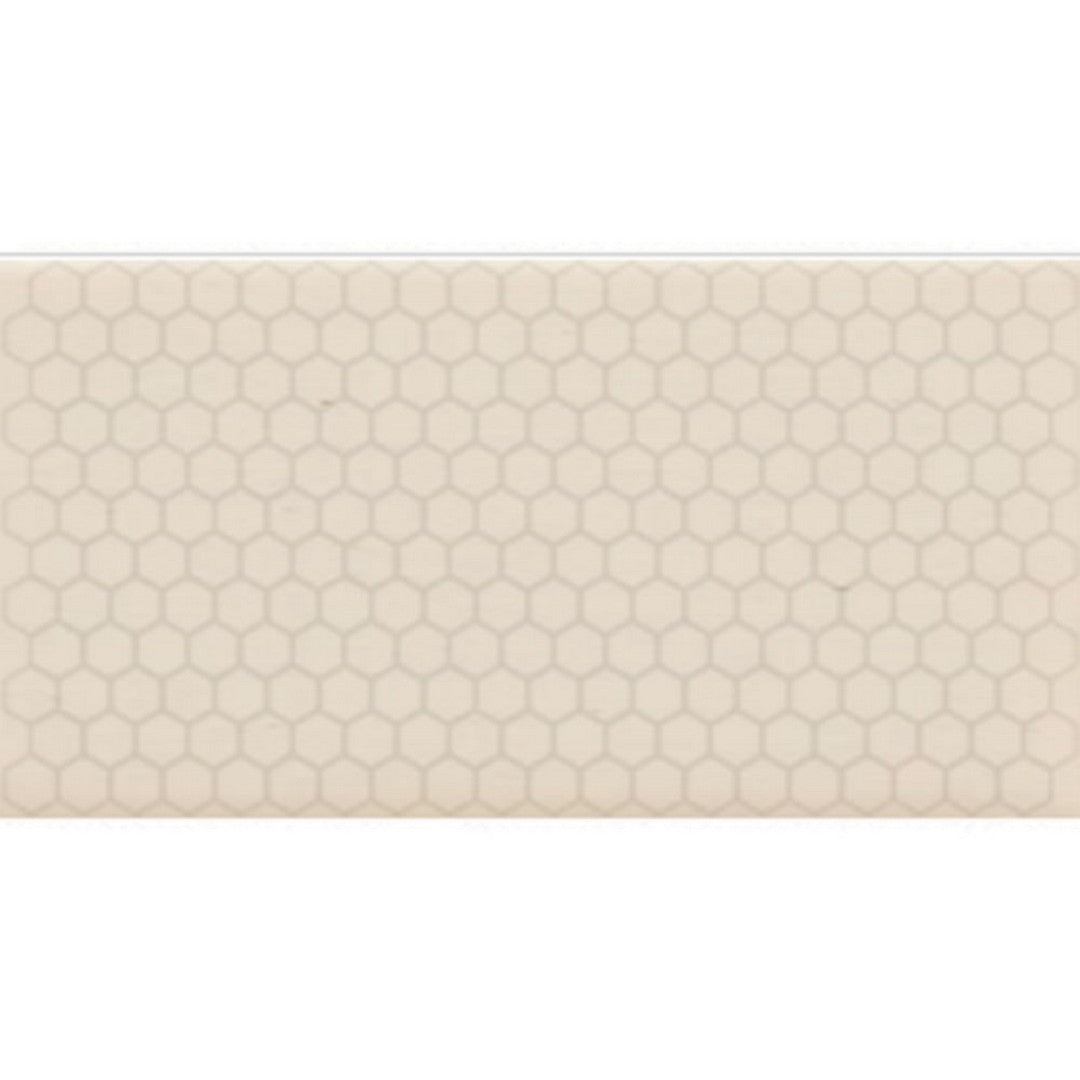 Daltile-Keystones-12-x-21-Matte-Porcelain-1-Hexagon-Mosaic-Almond