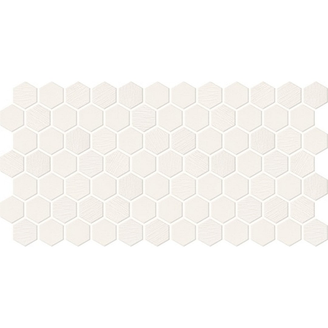Daltile-Keystones-12-x-21-Matte-Porcelain-1-Hexagon-Mosaic-Arctic-White