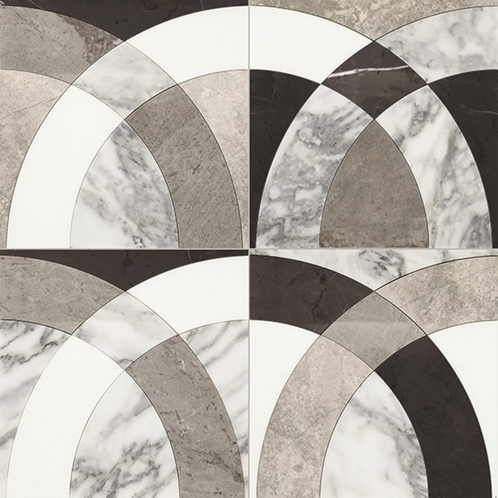 Daltile Eclessia Marble 12" x 12" Polished Natural stone Arches Mosaic