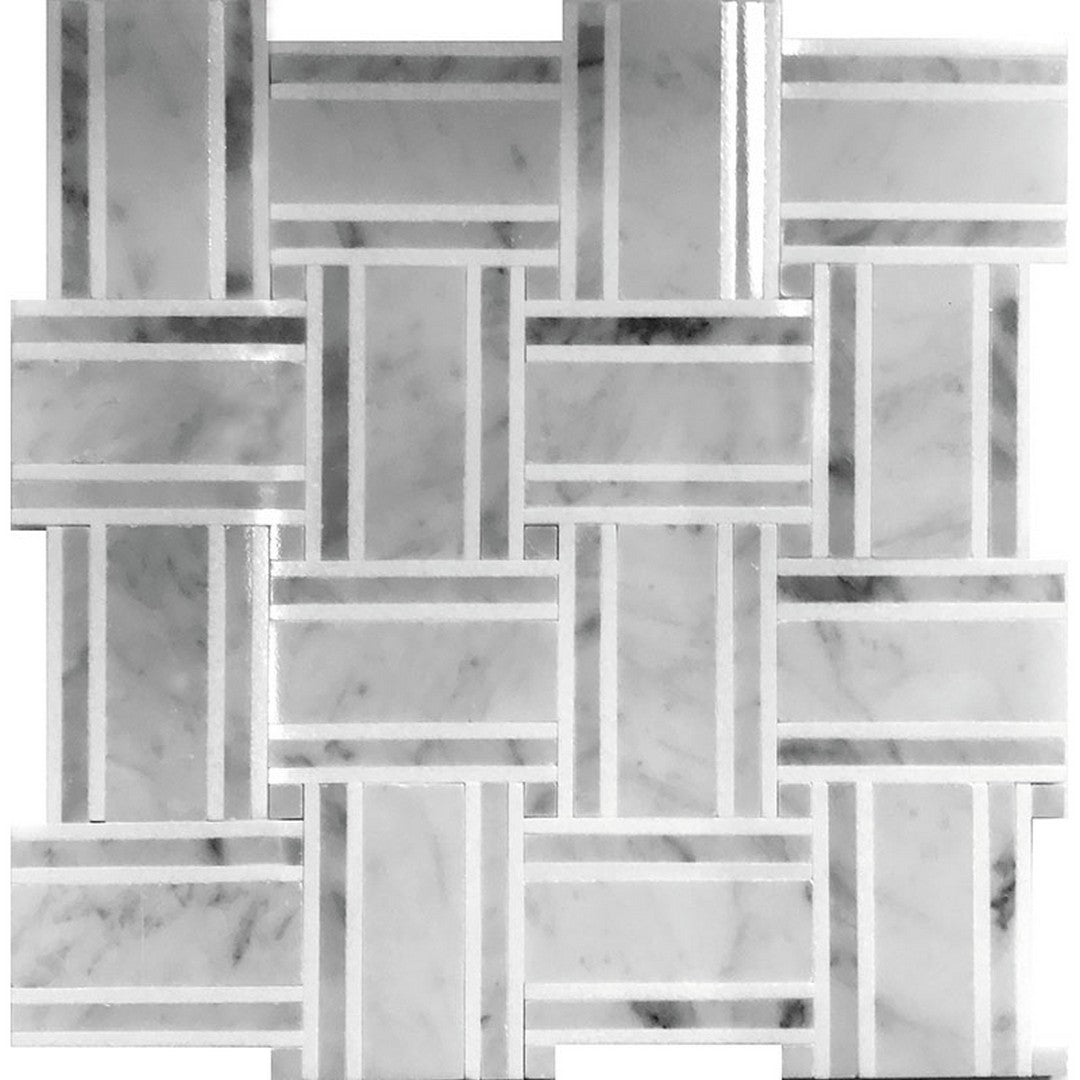 MiR Dc Metro 11.8" x 11.8" Polished Natural Stone Weave Mosaic