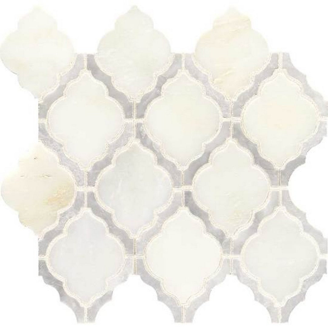 American Olean Candora 12" x 12" Polished Natural Stone Mini Arabesque Mosaic