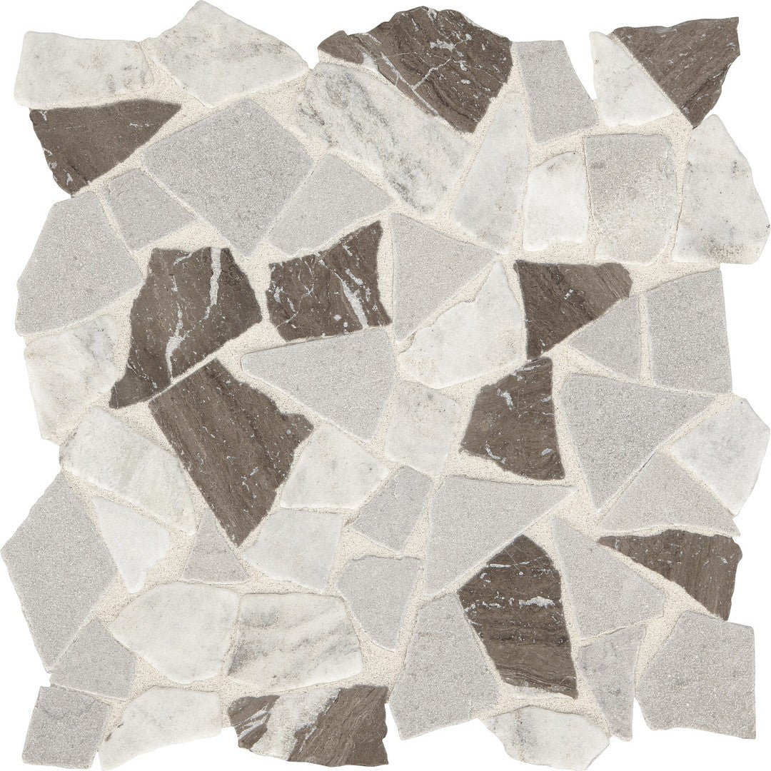 Marazzi Presario 12" x 12" Tumbled River Pebble Natural Stone Mosaic