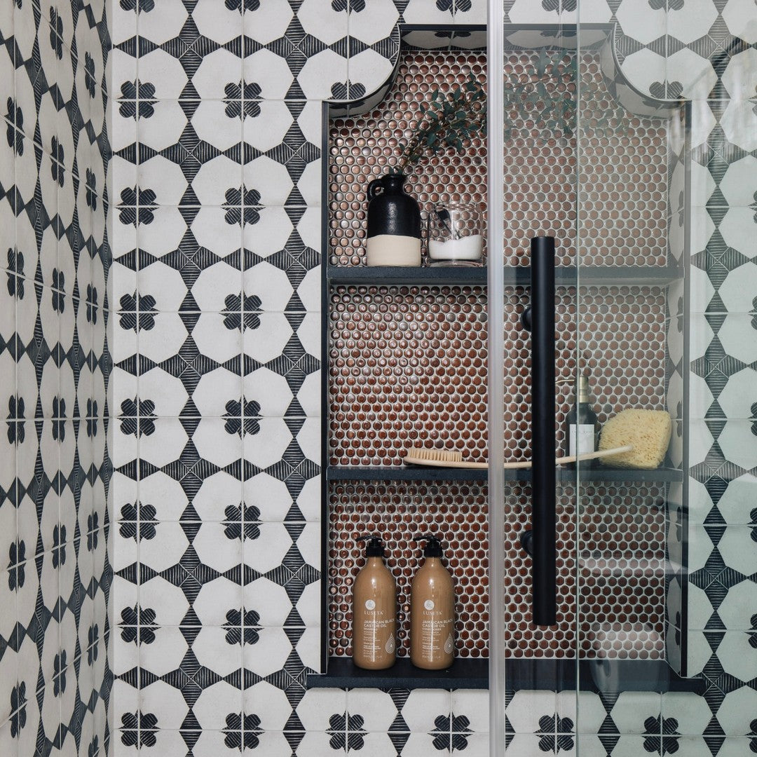 Bedrosians 360 Porcelain Glossy Mosaic 12" x 12" Cardinal