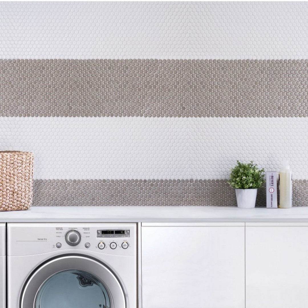 Bedrosians 360 Porcelain Matte Mosaic 12" x 12" Iron