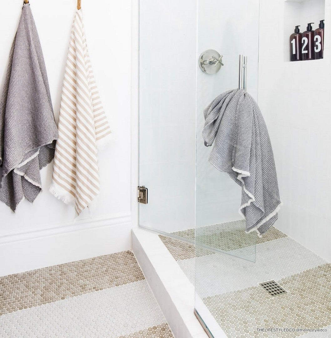 Bedrosians 360 Porcelain Matte Mosaic 12" x 12" Pumice