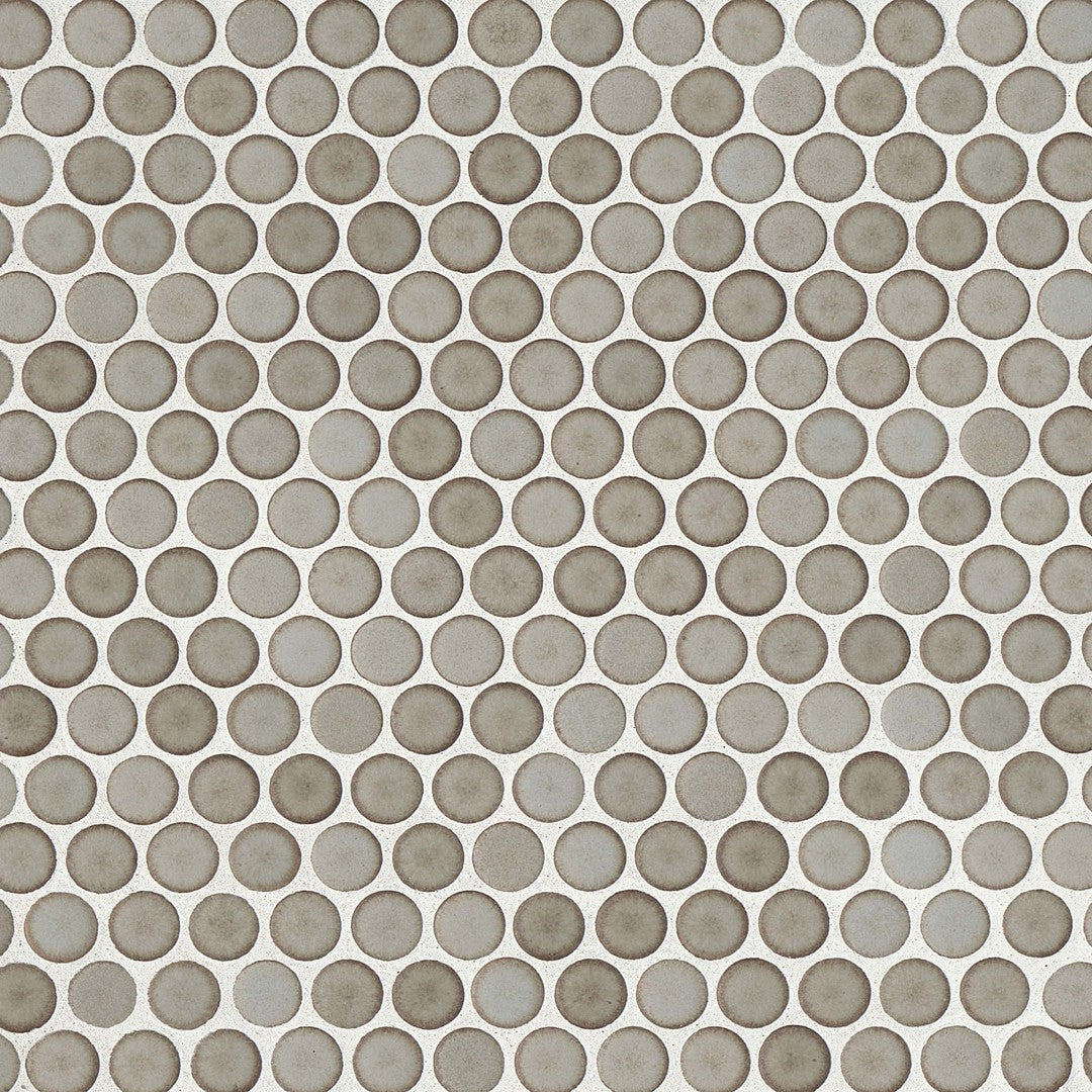 Bedrosians 360° 12" x 12" Matte Penny Round Mosaic