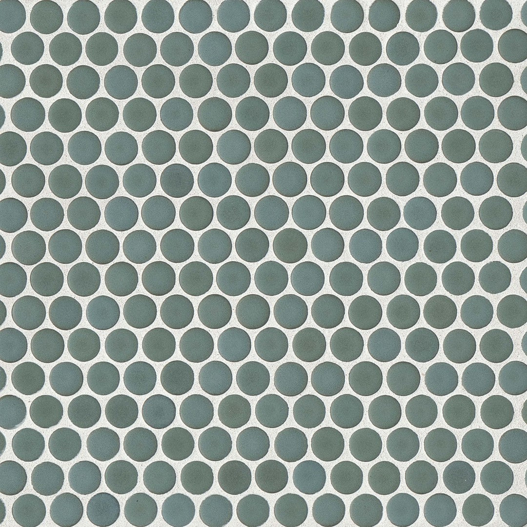 Bedrosians 360° 12" x 12" Matte Penny Round Mosaic