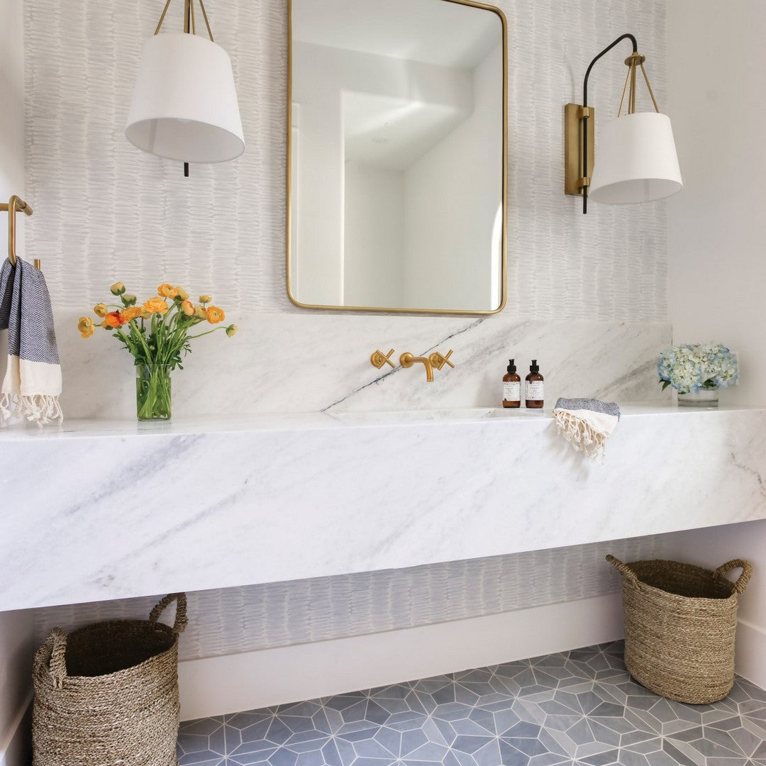 Bedrosians Blomma Marble Honed Mosaic 12" x 12" Grigio