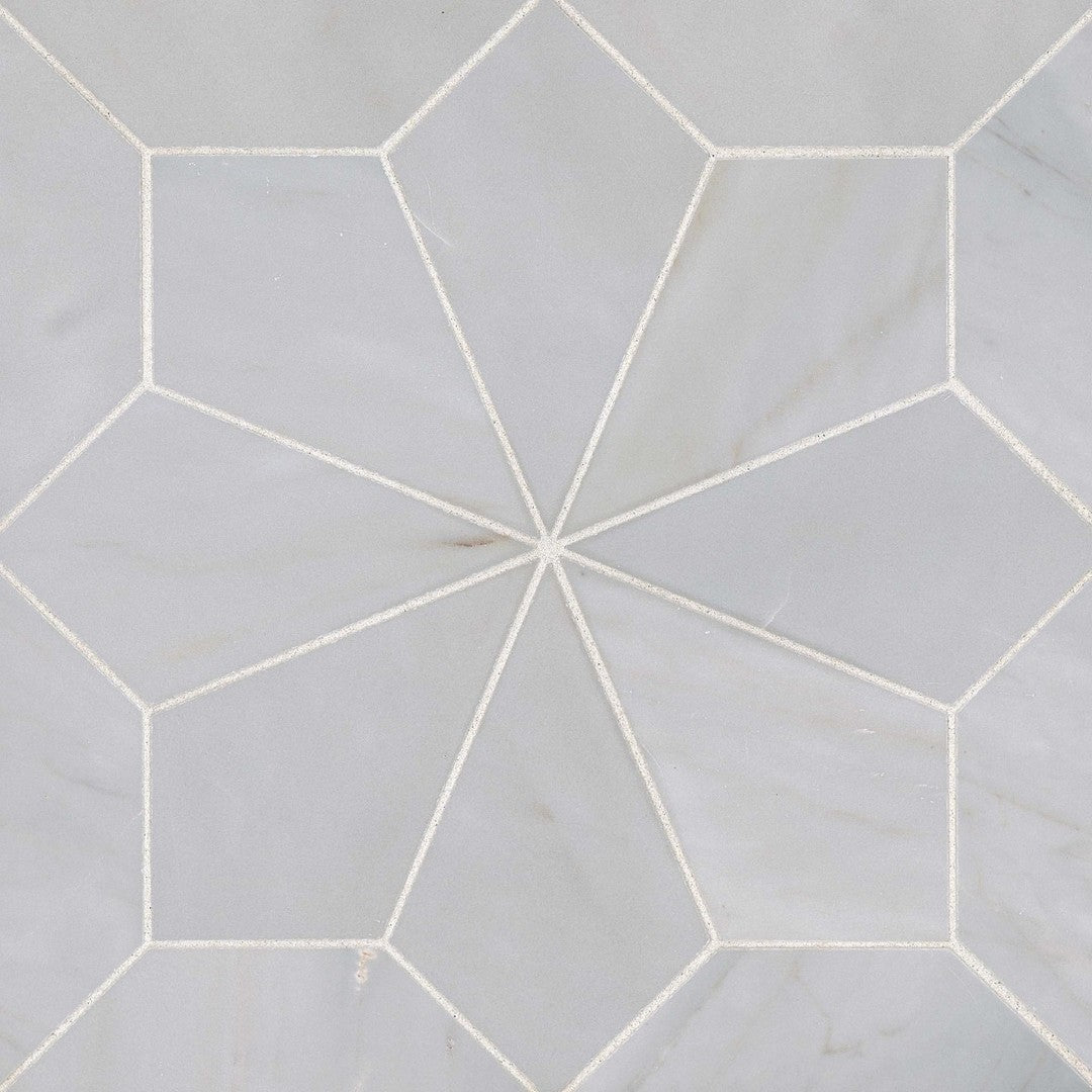 Bedrosians Blomma 12" x 12" Honed Marble Mosaic