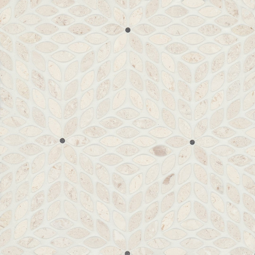 Bedrosians Celeste 14" x 15.75" Honed Marble Mosaic