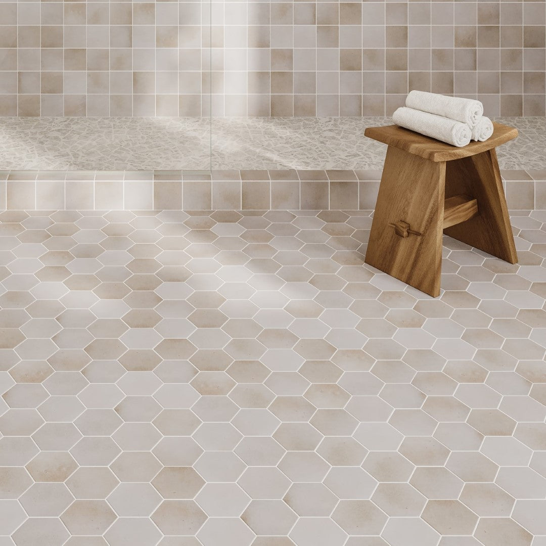 Bedrosians-Celine-Porcelain-Hexagon-Gloss-Tile-4-x-4.5-White