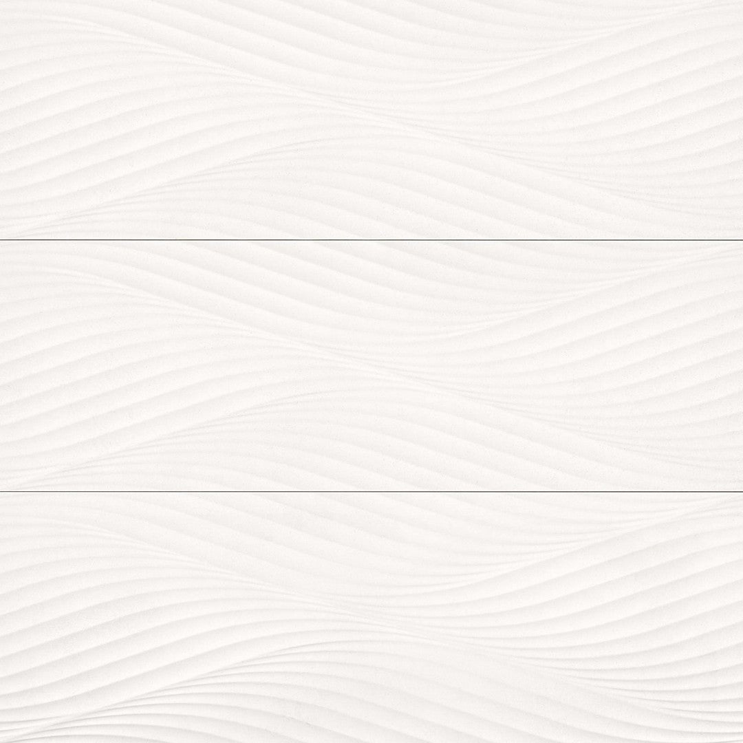 Bedrosians Donna 13" x 40" Matte Ceramic Wave Deco Field Tile