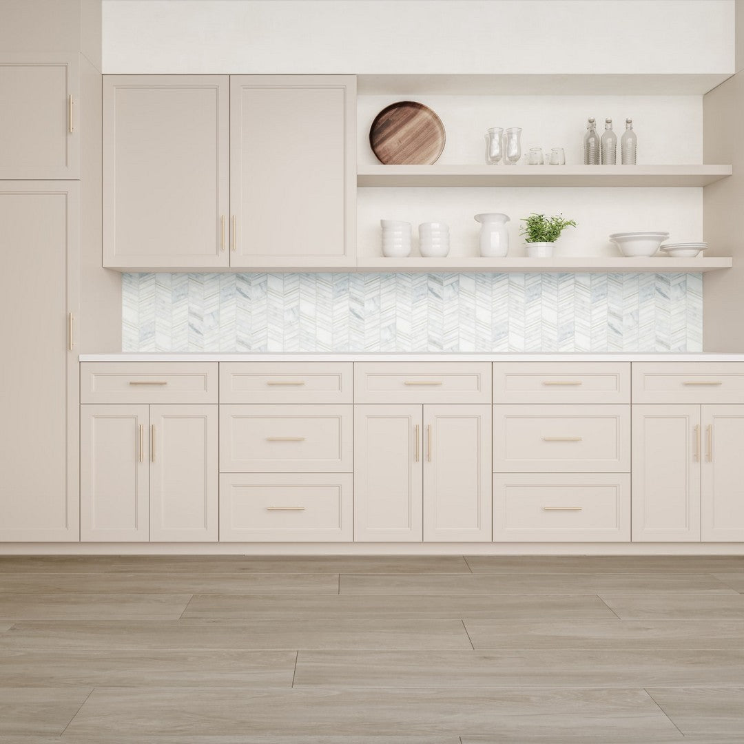 Bedrosians Ferrara Marble Honed Mosaic 10.75" x 12" Bianco