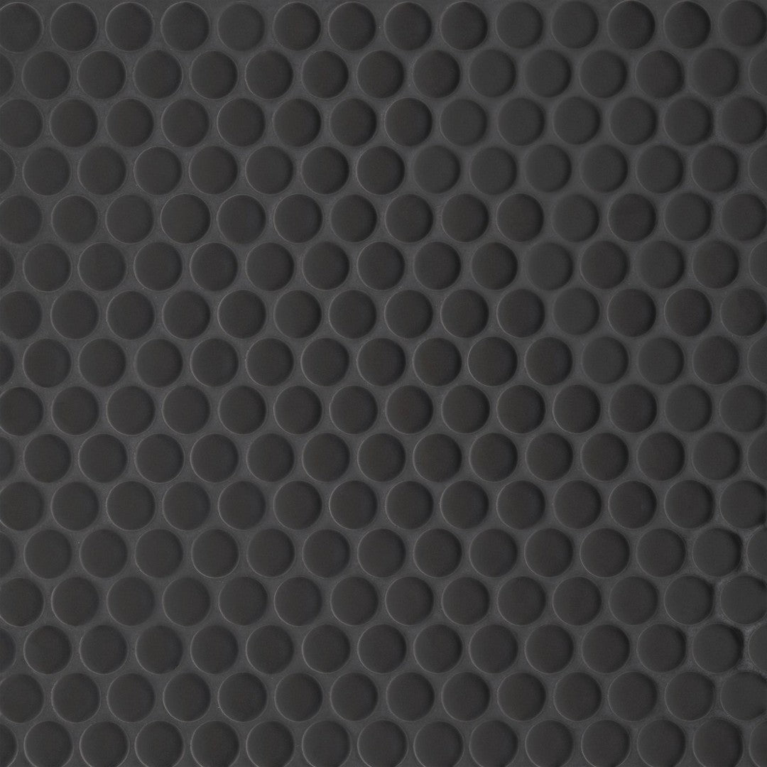 Bedrosians Le Cafe 11.44" x 12.38" Matte Porcelain Penny Round 0.75" Mosaic