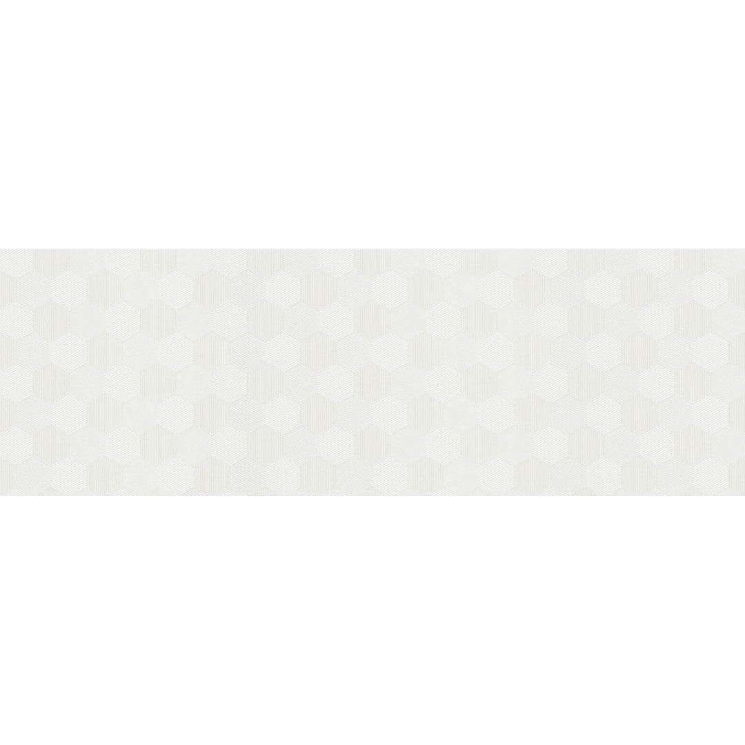 Decortiles Metallics Wall Tile 12" x 36" Six Hexagon Pattern Ceramic Deco Wall Tile