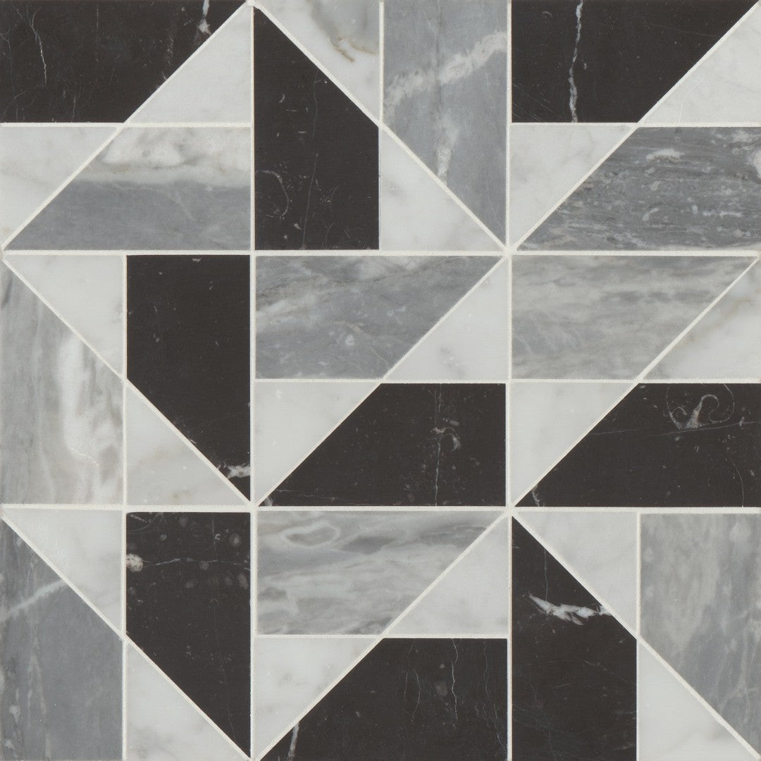 Bedrosians Modni 11.75" x 11.75" Quin Honed Marble Mosaic (Sale)