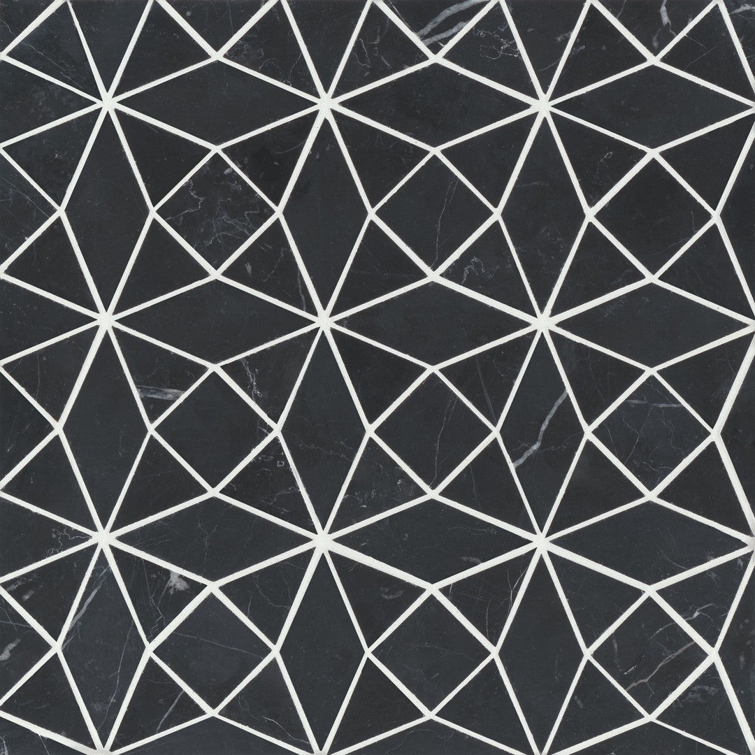 Bedrosians Monet 10.25" x 10.25" Honed Marble 5 Mosaic (Sale)