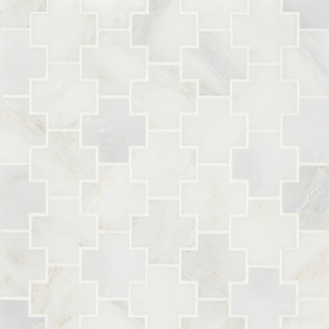 Bedrosians Monet 11" x 12.25" Honed Marble 4 Mosaic