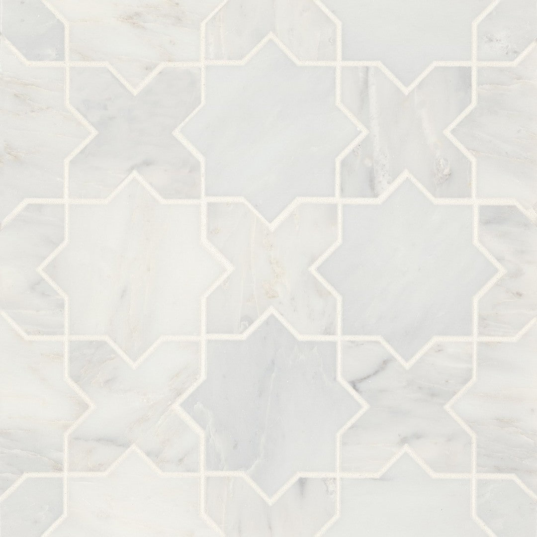 Bedrosians Monet 12.25" x 12.25" Honed Marble 6 Mosaic