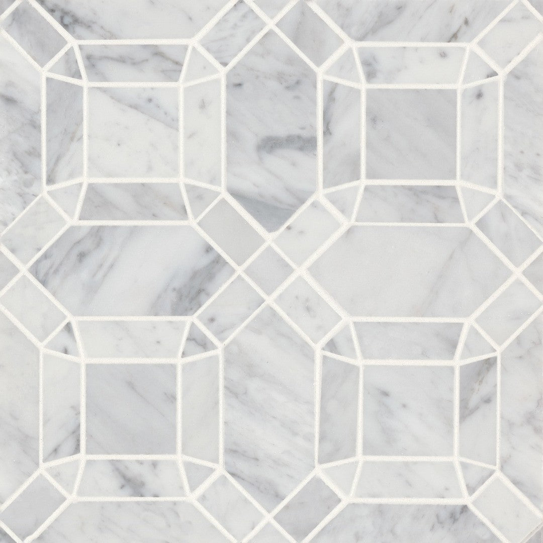 Bedrosians Monet 11.25" x 11.25" Honed Marble 1 Mosaic