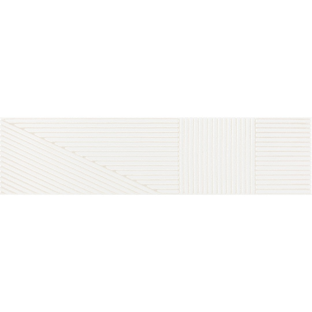 Decortiles Natural 4" x 16" Glossy Patch Opera Ceramic Deco Tile
