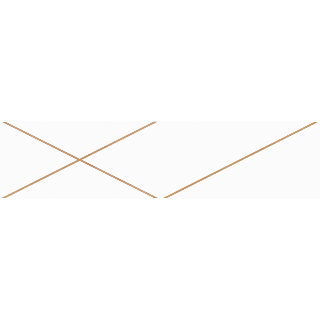 Decortiles Natural 4" x 16" Glossy Patch Tribal Ceramic Deco Tile