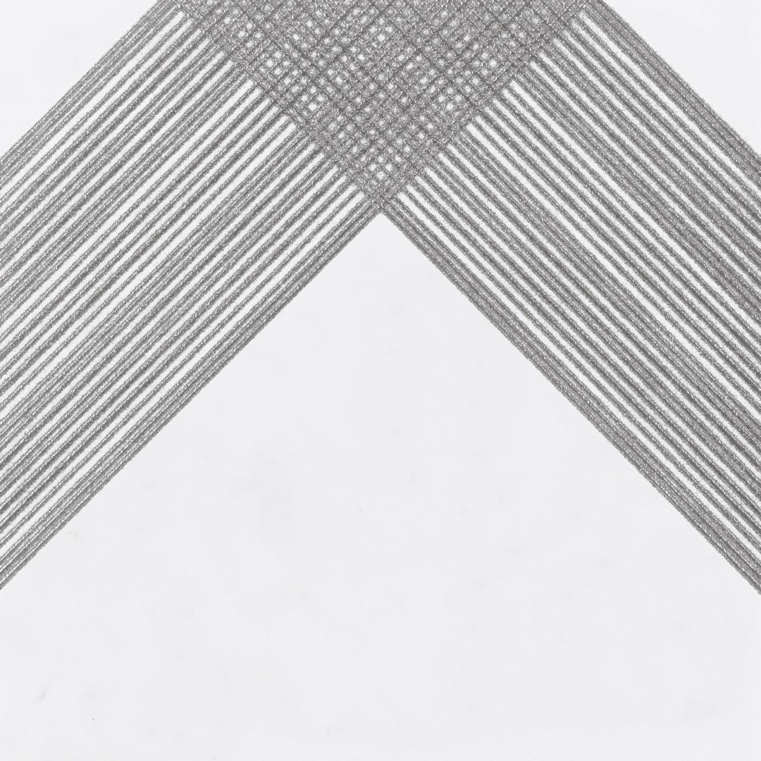 Decortiles Outline 12" x 12" Satin 2 V Pattern Ceramic Deco Wall Tile