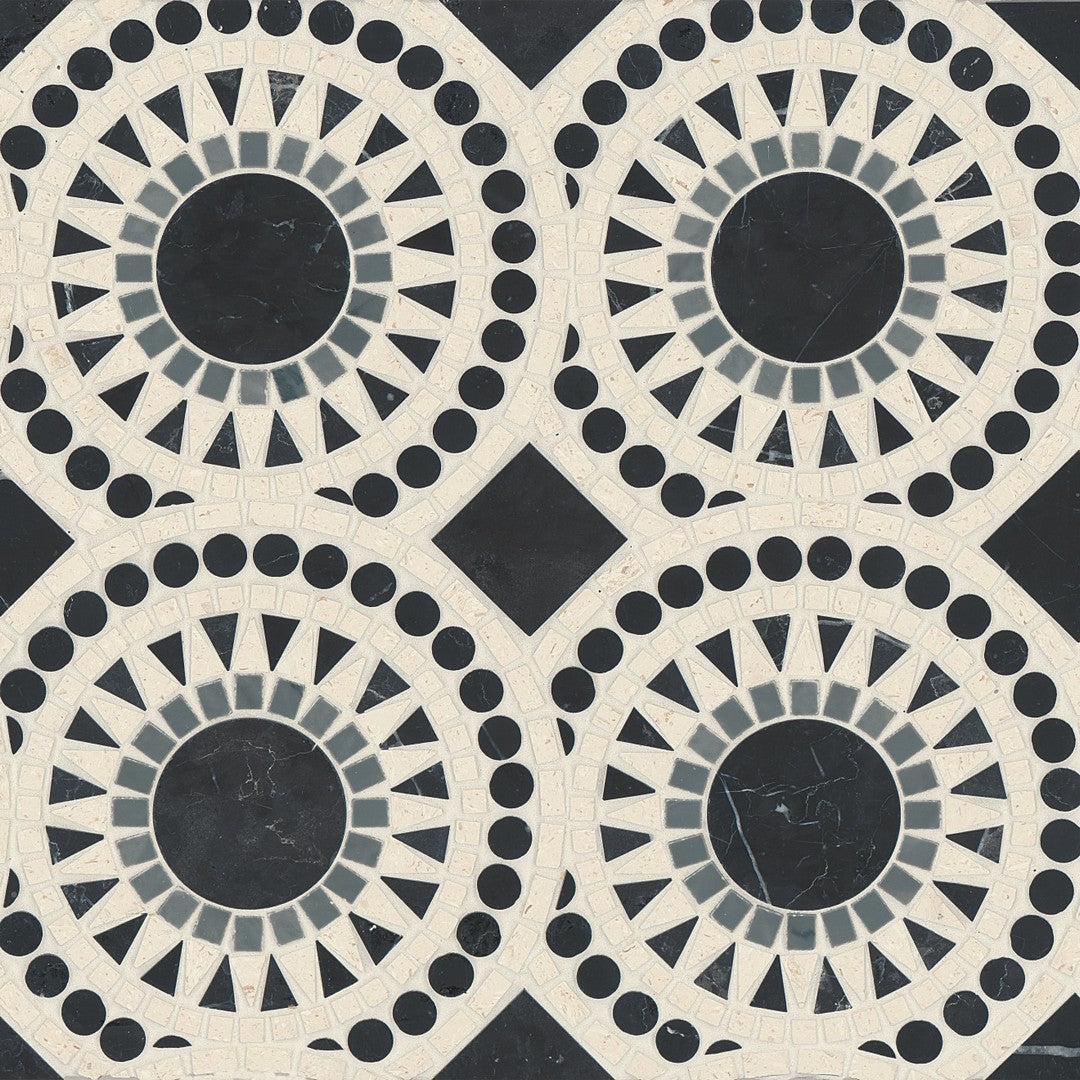 Bedrosians Solis 14.25" x 14.25" Honed Marble Blend Mosaic (Sale)