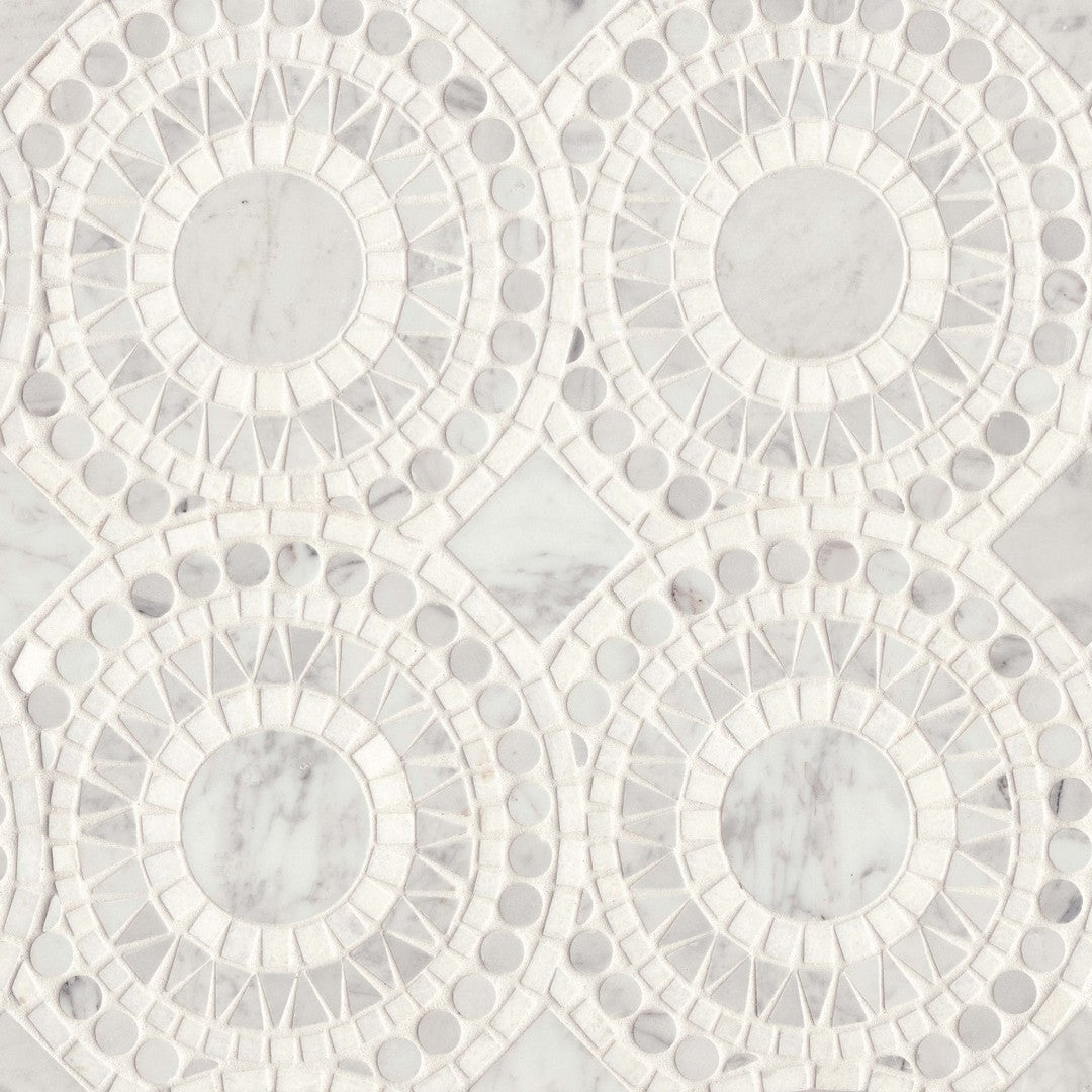 Bedrosians Solis 14.25" x 14.25" Honed Marble Blend Mosaic