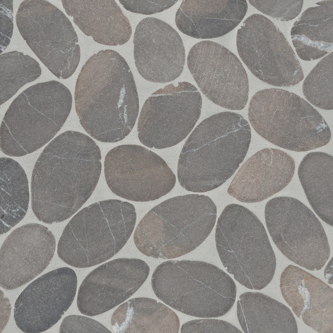 Bedrosians Waterbrook 12" x 12" Jumbo Stone Sliced Pebble Mosaic