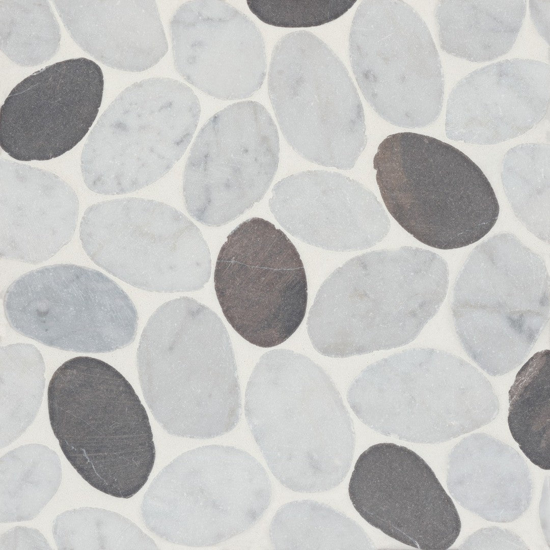 Bedrosians Waterbrook 12" x 12" Jumbo Stone Sliced Pebble Mosaic