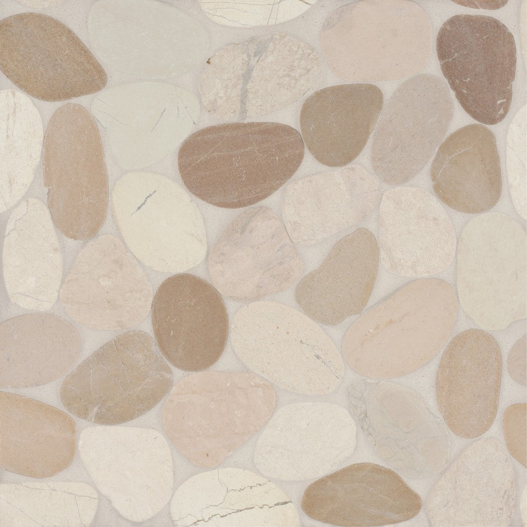 Bedrosians Waterbrook 12" x 12" Jumbo Stone Sliced Pebble Mosaic