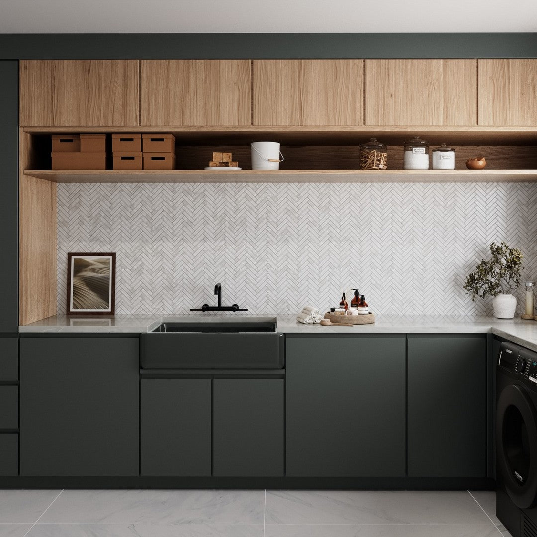 Bedrosians-Magnifica-1-x-4-Honed-Herringbone-Porcelain-Mosaic-Tile-in-Luxe-White-Luxe-White-Honed