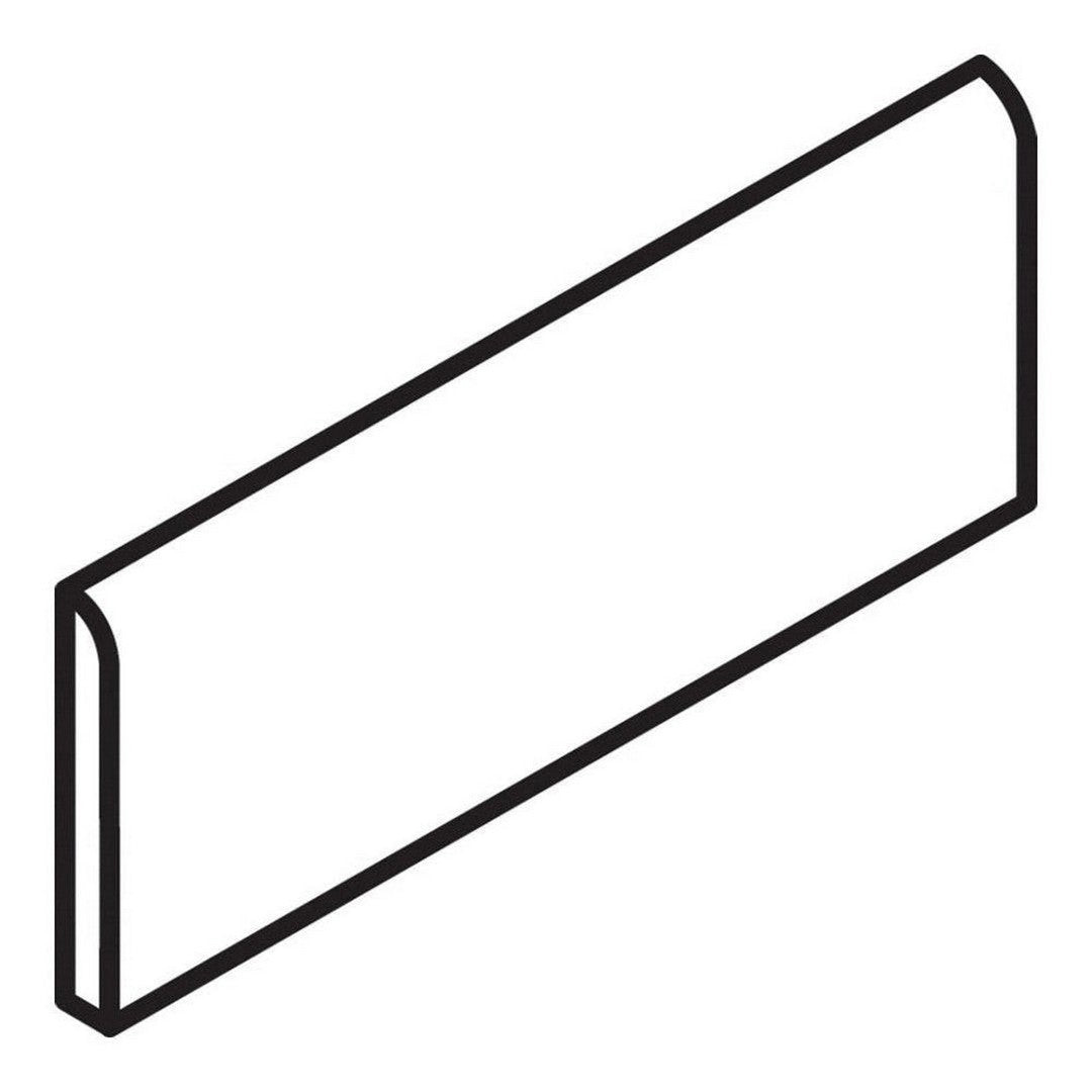 Daltile Advantage 3" x 9" Matte Ceramic 9" Side Bullnose