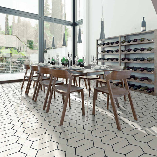 Daltile Bee Hive Medley 8.5" x 10" Matte Porcelain Deco Floor Tile