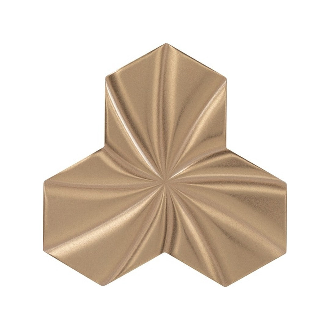 Daltile-Electric-5-x-5-Satin-Stone-&-Metal-Tri-Hex-Twist-Wall-Tile-Shock-Gold