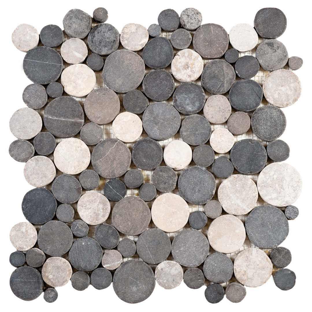 Bati Orient Exotic 12" x 12" Interlocking Round Marble Mosaic