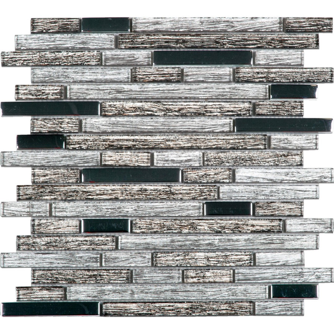 Bati Orient Linear Glass 12" x 12" Polished Baguette Mosaic