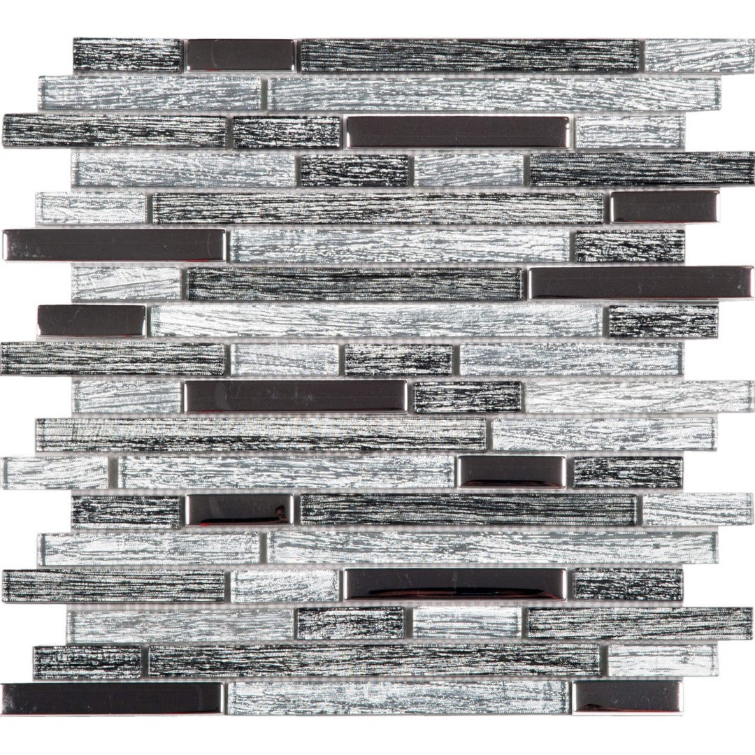Bati Orient Linear Glass 12" x 12" Polished Baguette Mosaic