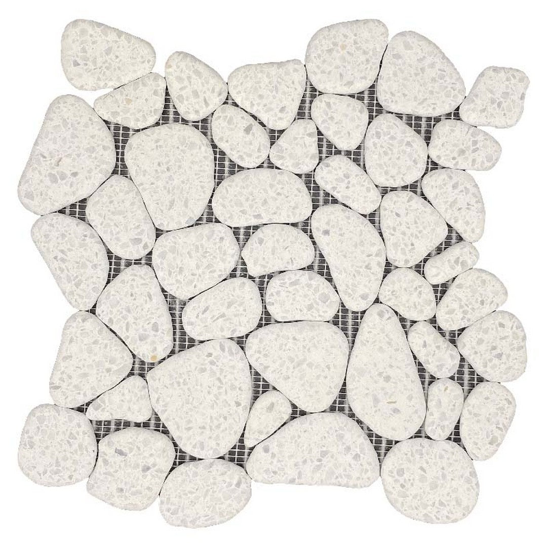 Maniscalco Stone Eco Rock 12" x 12" Tumbled Terrazzo Style Pebbles Mosaic