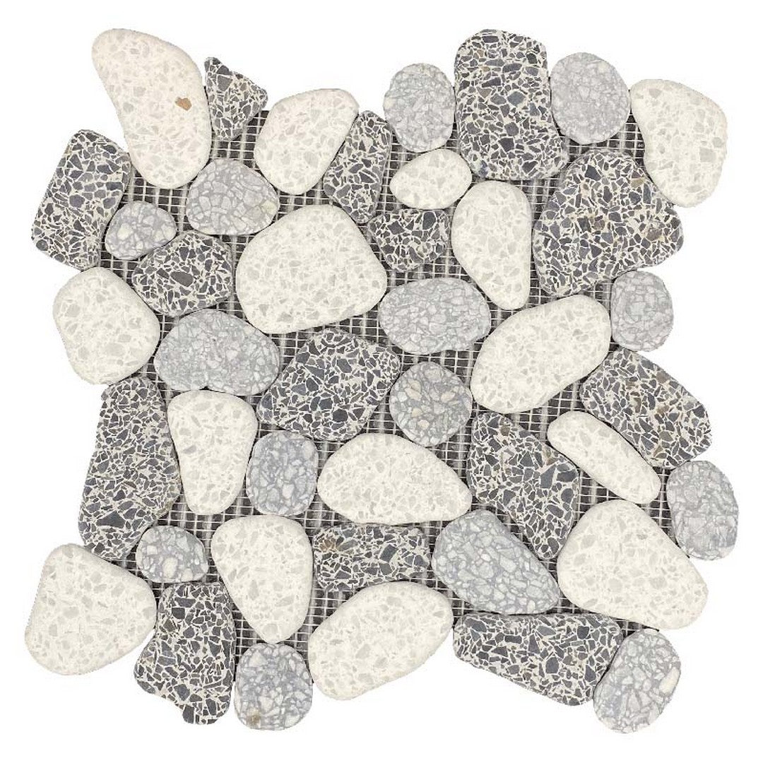 Maniscalco Stone Eco Rock 12" x 12" Tumbled Terrazzo Style Pebbles Mosaic